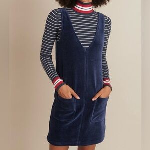 Marine Layer XS Leighton Blue Corduroy Jumper Dress